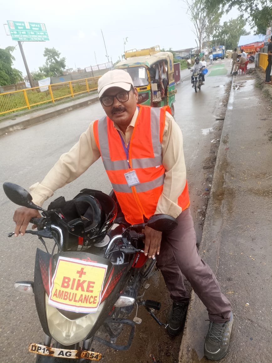 Bike ambulances speed along Kanwar Routes, providing treatment within minu