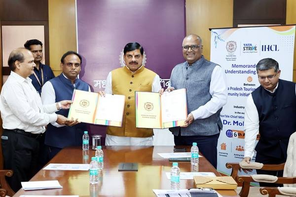 Chief Minister Dr. Yadav Witnesses MoU Between MP Tourism Board and Tata STRIVE