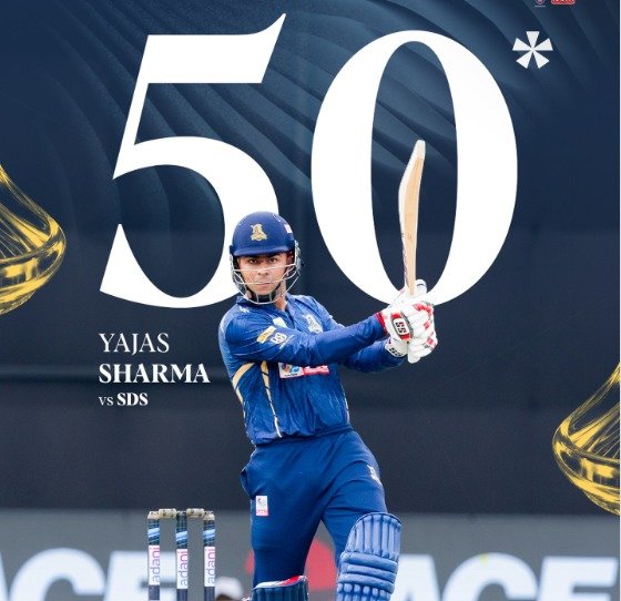 Yajas Sharma’s Blistering Fifty Powers Outer Delhi Warriors to 39-Run DPL Win