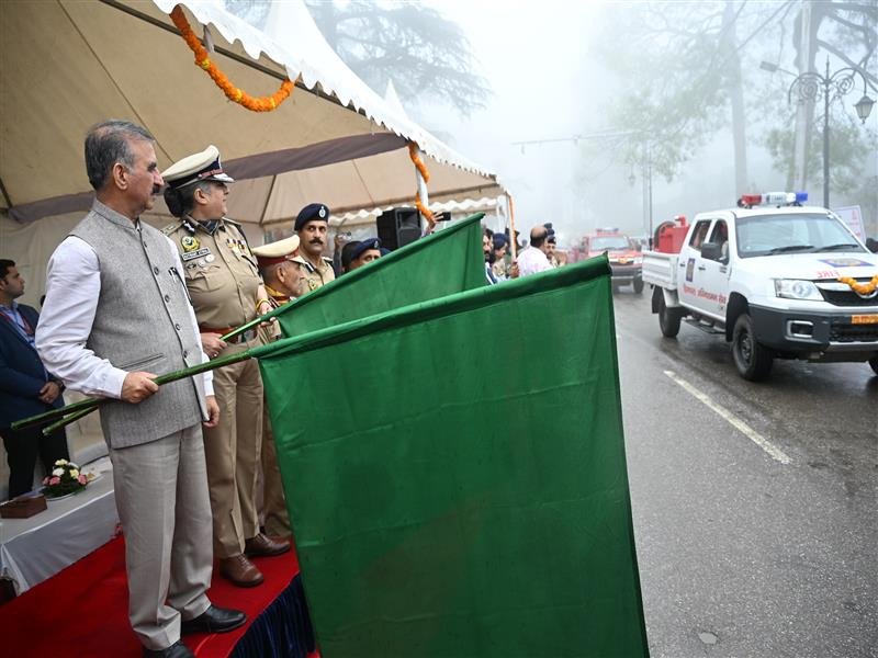 CM flags off 46 fire fighting vehicles
