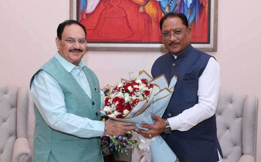 Chief Minister Vishnu Deo Sai Meets Union Health Minister J.P. Nadda