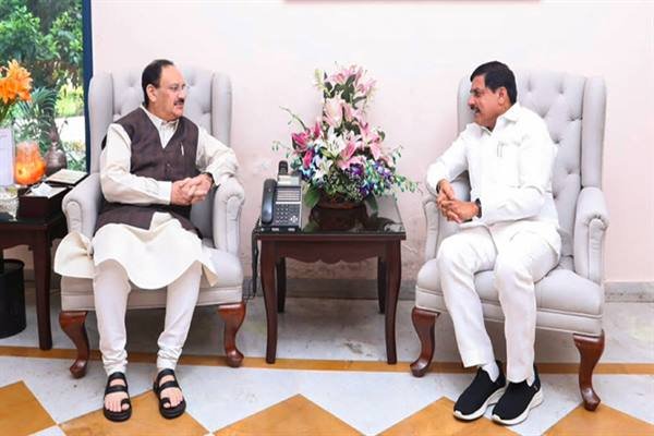 CM Dr. Yadav Meets Union Minister Shri J.P. Nadda