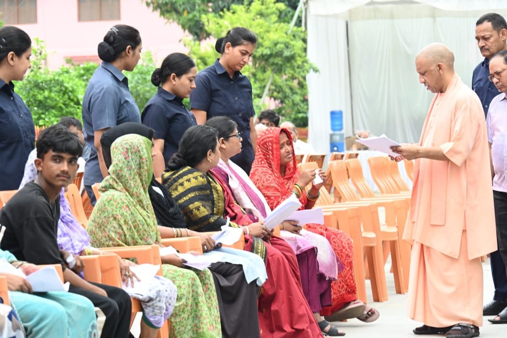 CM Yogi Directs Officials to Provide Cow to Woman, Remove Illegal Encroachment from Disabled Person’s Land