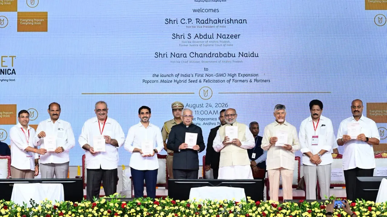 Chandrababu Naidu Calls for Farmers to Become Industrialists, Hails India’s First Non-GMO Popcorn Hybrid