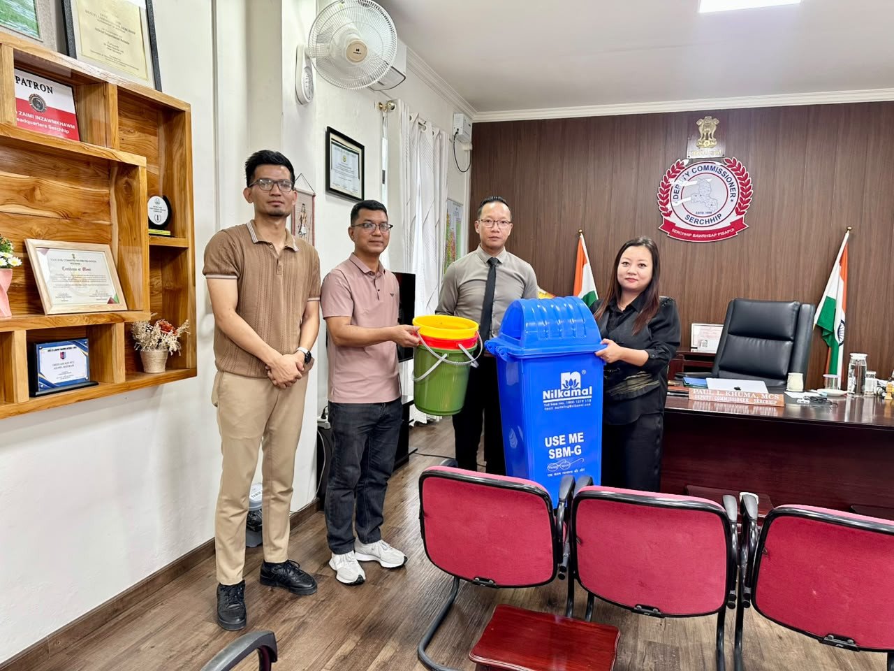 Waste Bins Distributed for Four-Way Waste Segregation