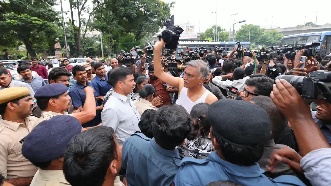 BRS Leaders Detained After Clash With Police Outside Telangana Assembly