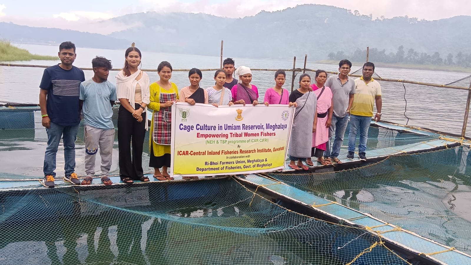 ICAR-CIFRI Empowers Tribal Women through Scientific Cage Culture at Umiam Reservoir, Meghalaya