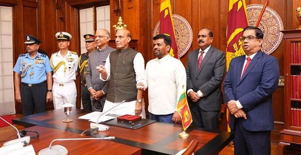 Raksha Mantri pays a courtesy call on Sri Lankan President in Colombo