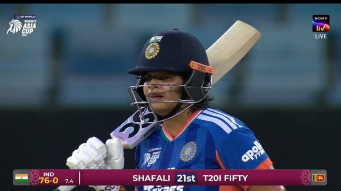 Shafali, Mandhana Fifties Power India to 183/5 in Women’s Asia Cup Final