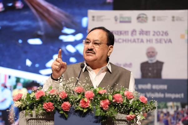 J.P. Nadda Addresses World Patient Safety Day 2026 Event at Dr. RML Hospital