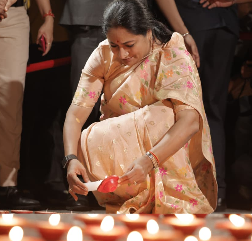 NDMC Organises ‘Aashirwad Ka Diya’- with lighting of 1.25 Lakh diyas on Sewa Diwas at Vijay Chowk,