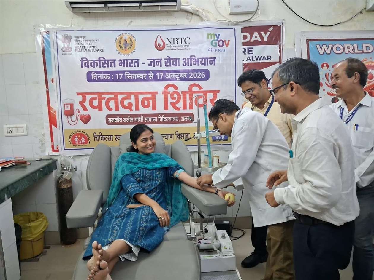 Viksit Bharat–Jan Seva Abhiyan: 5,921 Units of Blood Collected Across Rajasthan