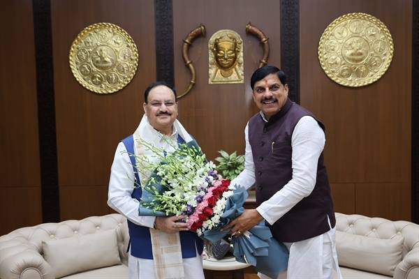 CM Dr. Yadav Pays Courtesy Visit to Union Minister Shri Nadda