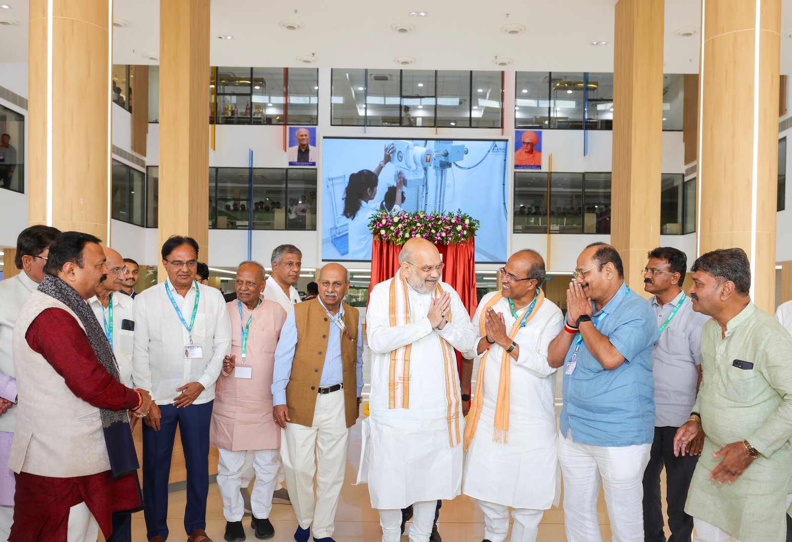 Amit Shah Visits JGMM Medical College, KLE Hospital in Hubballi