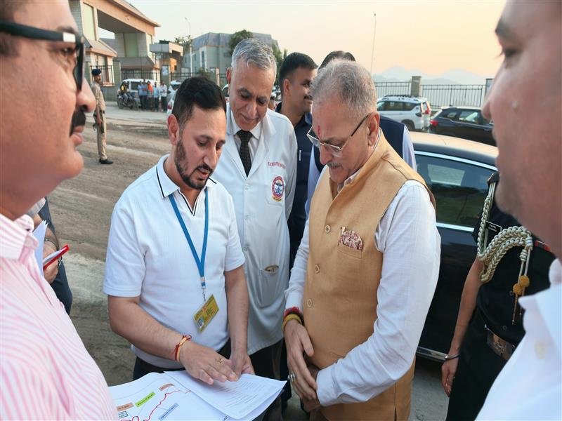 Governor inspects NH-205 four laning work ahead of President’s visit to AIIMS Bilaspur