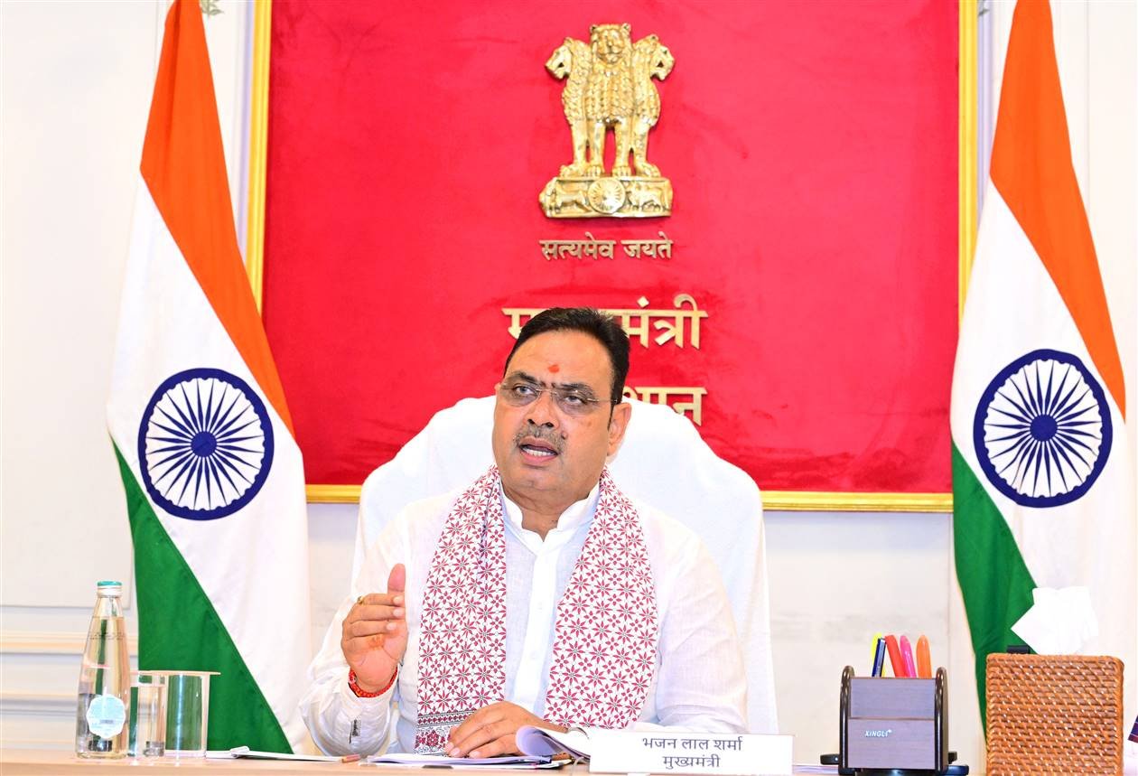 CM Bhajan Lal Sharma Reviews Development Projects at 9th Raj-UNNATI Meeting