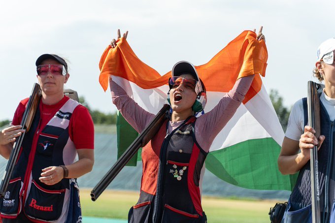 Neeru Dhanda, Kynan Chenai Stage Stunning Comeback to Win Asian Games Trap Mixed Team Gold