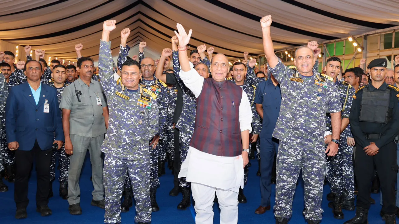Rajnath Singh Hails Navy’s Role in Maritime Security, Pays Tribute to Personnel and Families