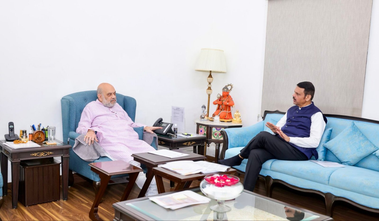 Chief Minister Informs Amit Shah About Maharashtra’s Drought Situation