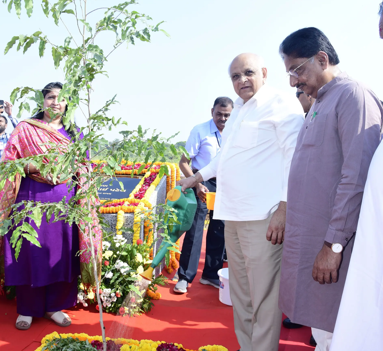 CM Bhupendra Patel Participates in Tree Plantation at Bhadaj