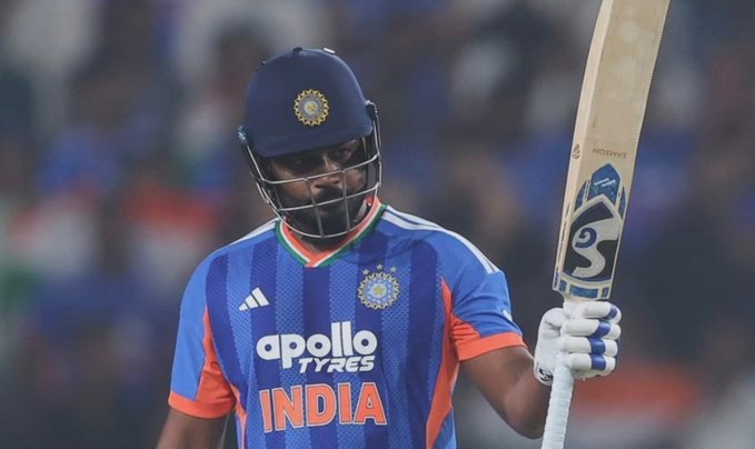 Sanju Samson’s Blazing 82, Tilak Varma’s Late Assault Power India to 249/5 Against West Indies
