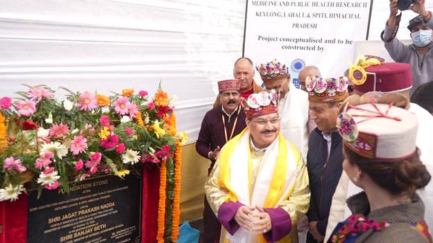 Jagat Prakash Nadda lays foundation stone of ICMR Centre for High Altitude Medicine and Public Health Research at Keylong