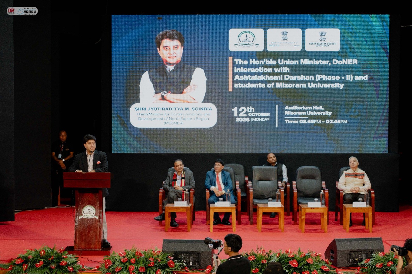 Union DoNER Minister Interacts with Students under Ashtalakshmi Darshan (Phase-II) at Mizoram University