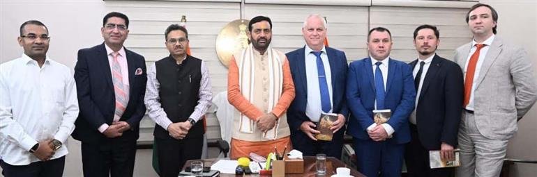 CM Nayab Singh Saini Meets High-Level Russian Delegation to Explore India–Russia Joint Ventures in Advanced Drone Technology
