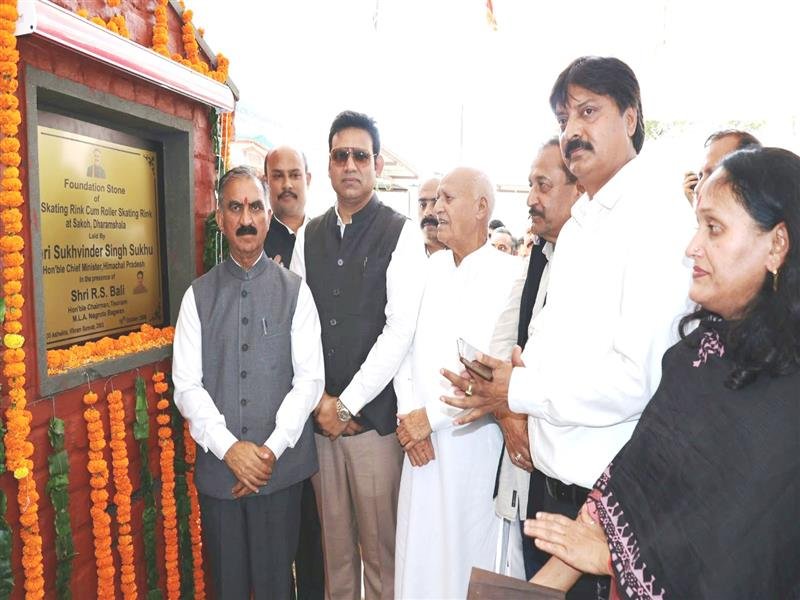 CM lays foundation stone of Indoor Ice and Roller Skating Rink in Dharamshala