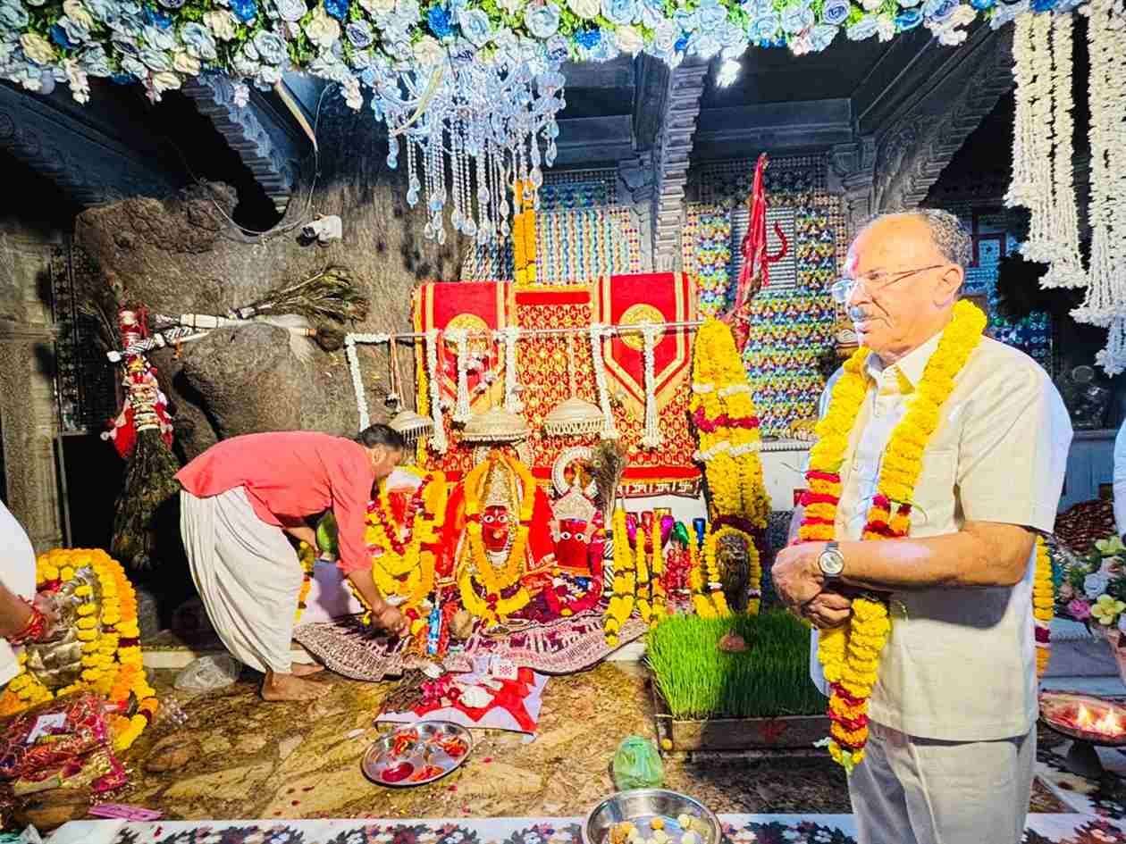 Rajasthan Assembly Speaker Vasudev Devnani Visits Nine Goddess Temples in Udaipur, Prays for State’s Prosperity