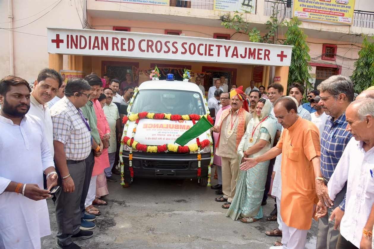 Ajmer Gets ₹11.82 Lakh Ambulance for Red Cross Society to Help Needy Patients