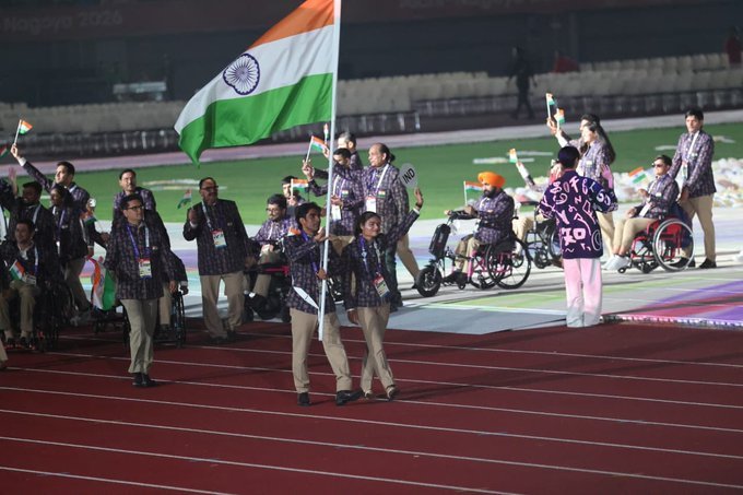 India’s 281-Member Contingent Marches into Para Asian Games 2026 as Pramod Bhagat, Simran Sharma Lead Team