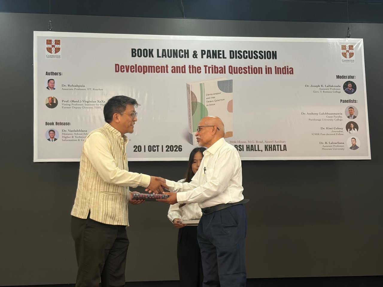 Dr Vanlalthlana Releases Cambridge University Press Book on Development and Tribal Issues in India