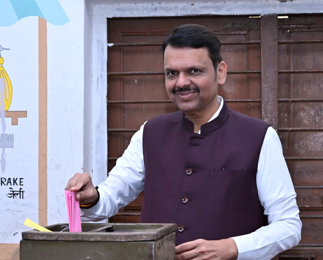 Chief Minister Devendra Fadnavis Casts His Vote