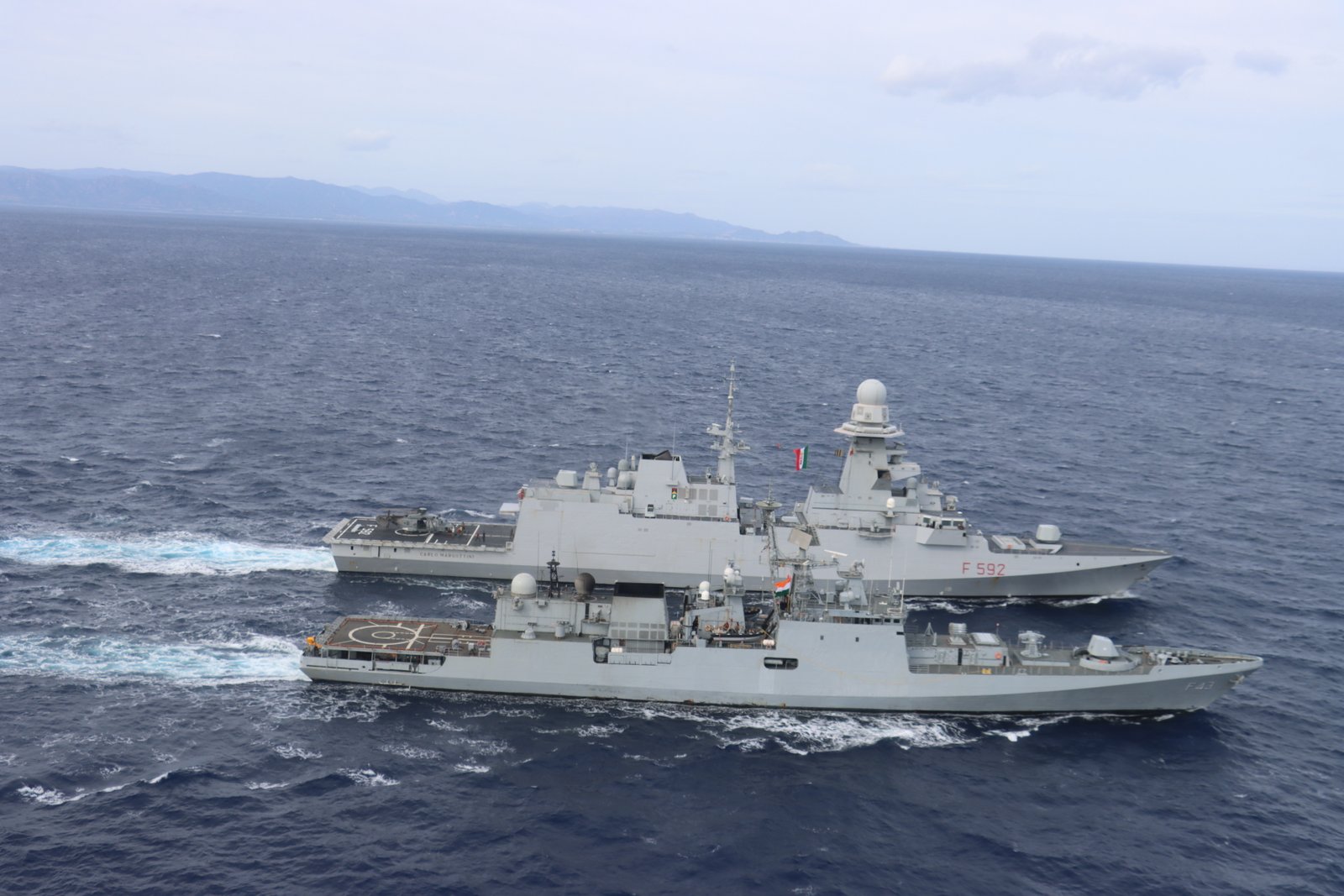 INS Trishul Arrives At Civitavecchia, Italy