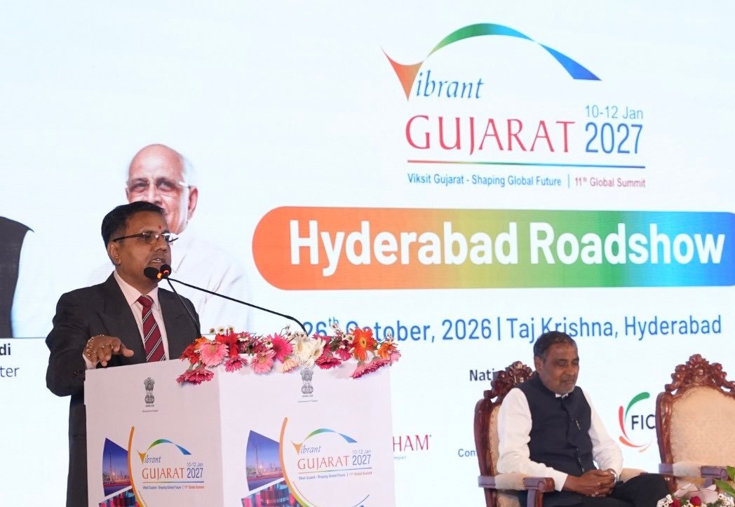 Gujarat Showcases Investment Opportunities in Hyderabad Ahead of Vibrant Gujarat Summit 2027