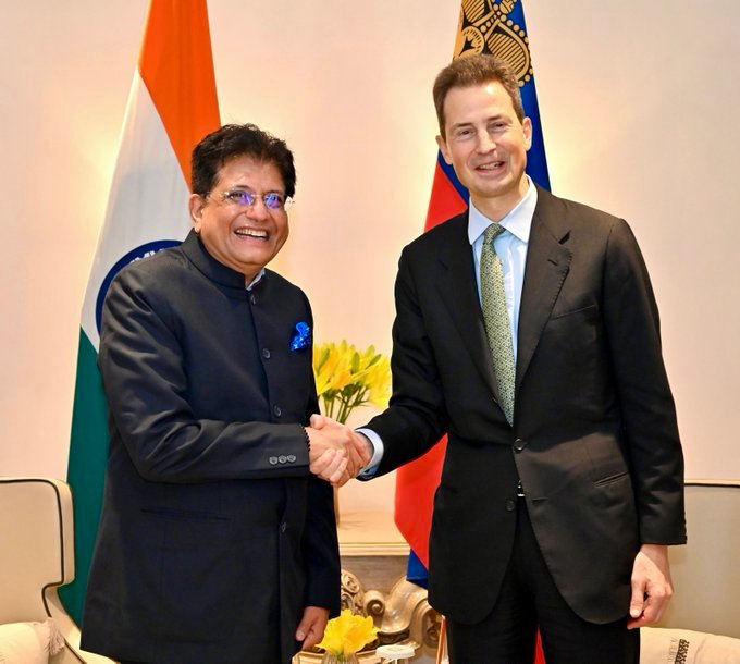 Piyush Goyal Meets H.S.H. Hereditary Prince Alois of Liechtenstein