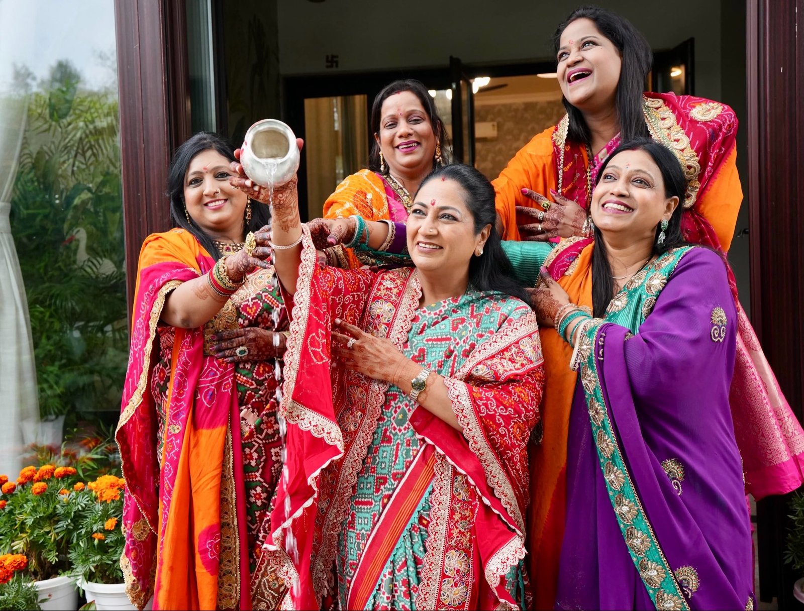 CM Rekha Gupta Celebrates Karwa Chauth with Family, Extends Greetings